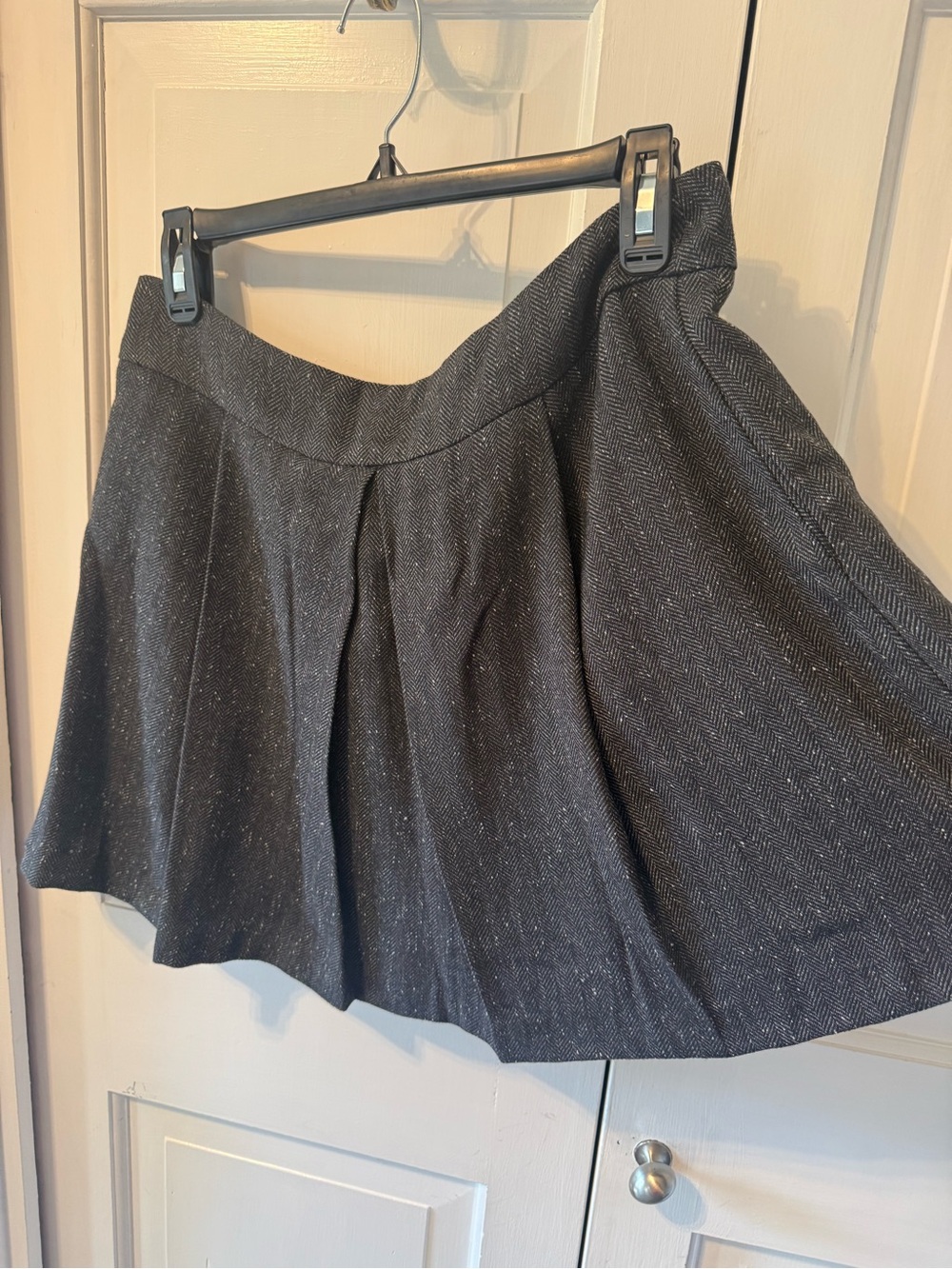 BCBG Charcoal Gray Pleated Skater Skirt